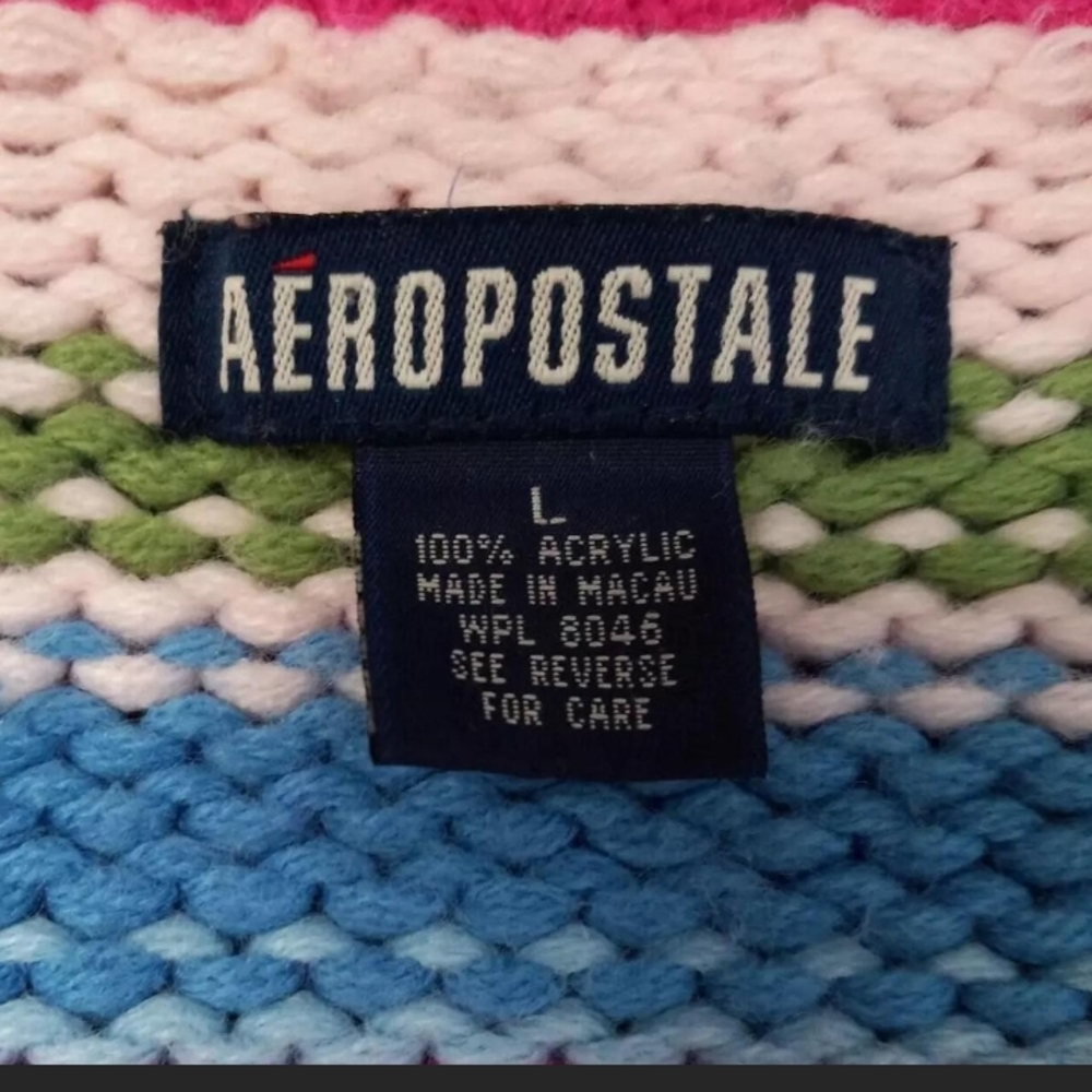 Aeropostale Multicolor Striped Turtleneck Sweater - Picture 4 of 4